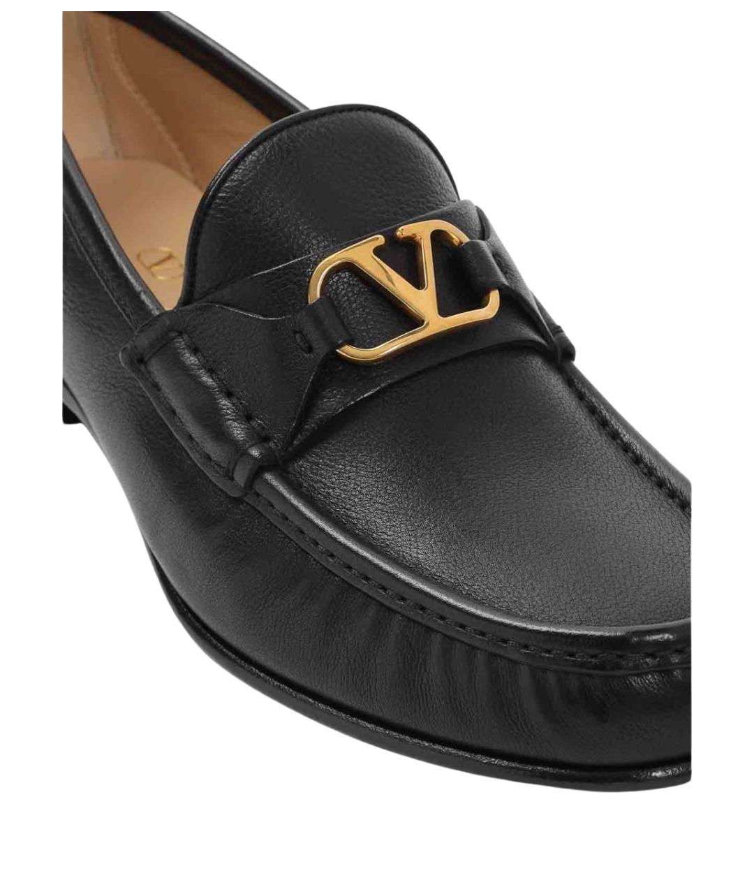 VALENTINO Черные кожаные лоферы, фото 4