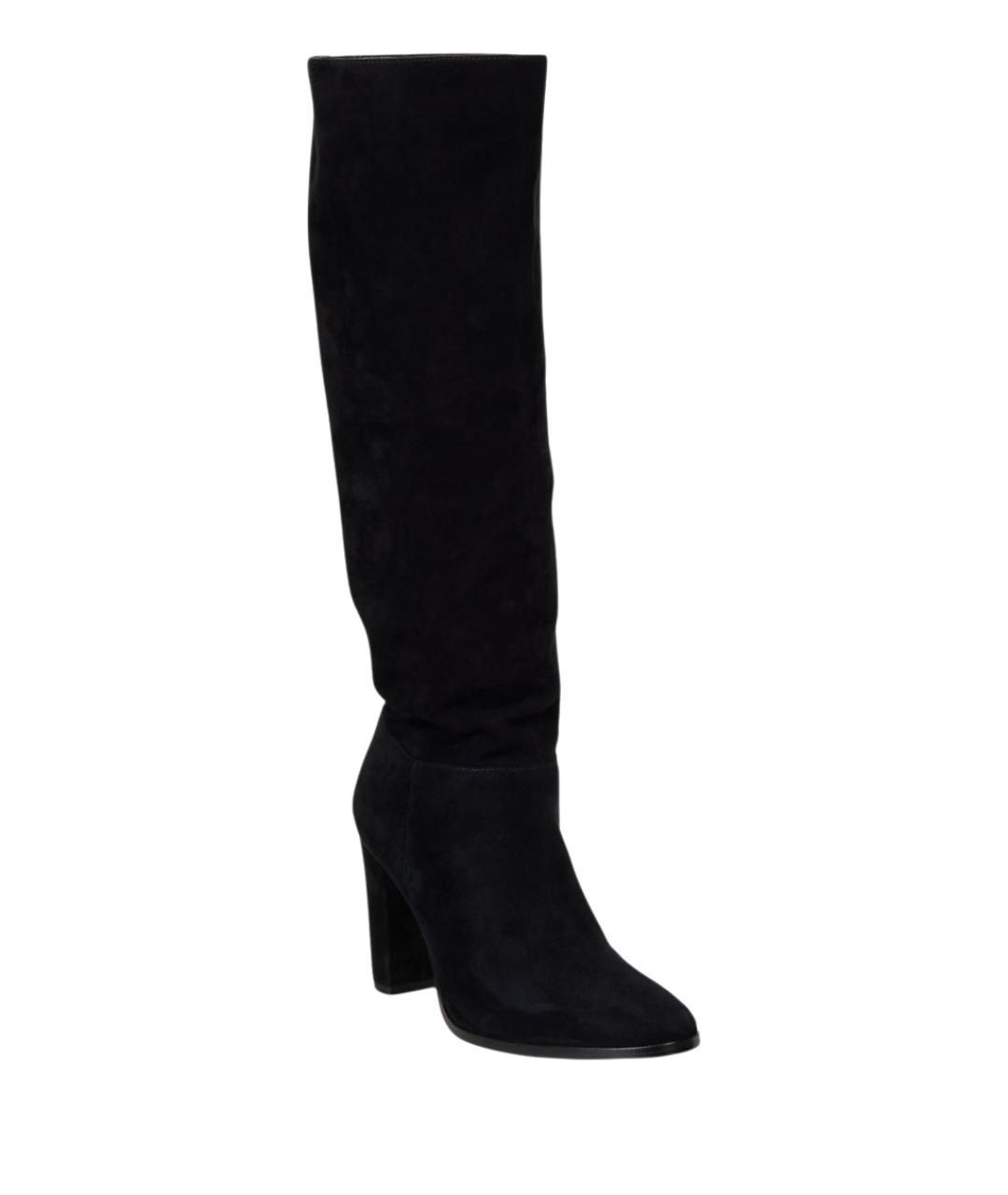 RALPH LAUREN Черные кожаные сапоги, фото 2