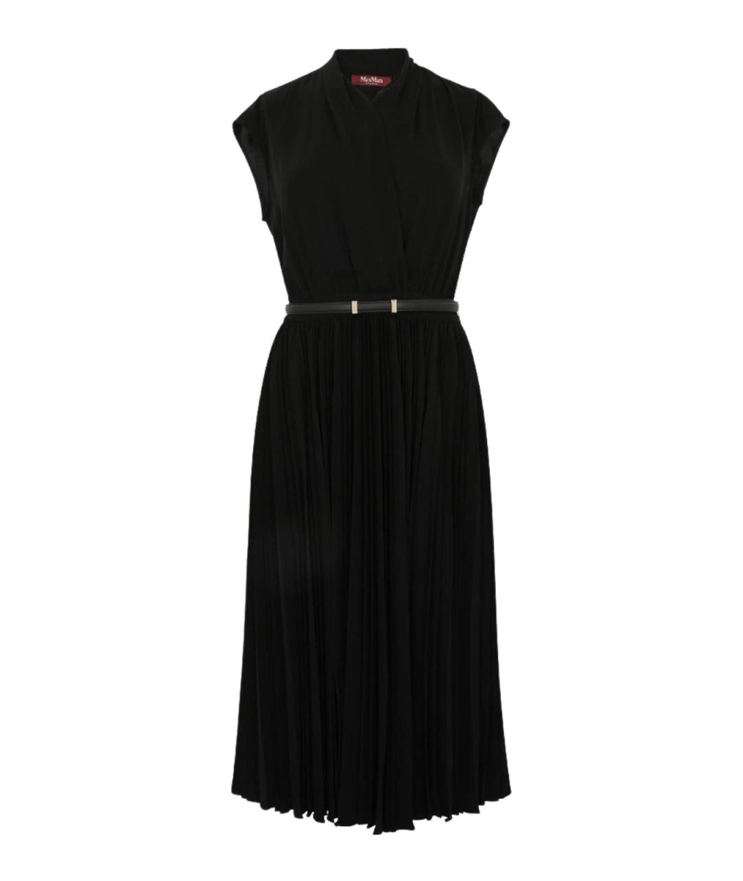 MAX MARA STUDIO Черное полиэстеровое повседневное платье, фото 1