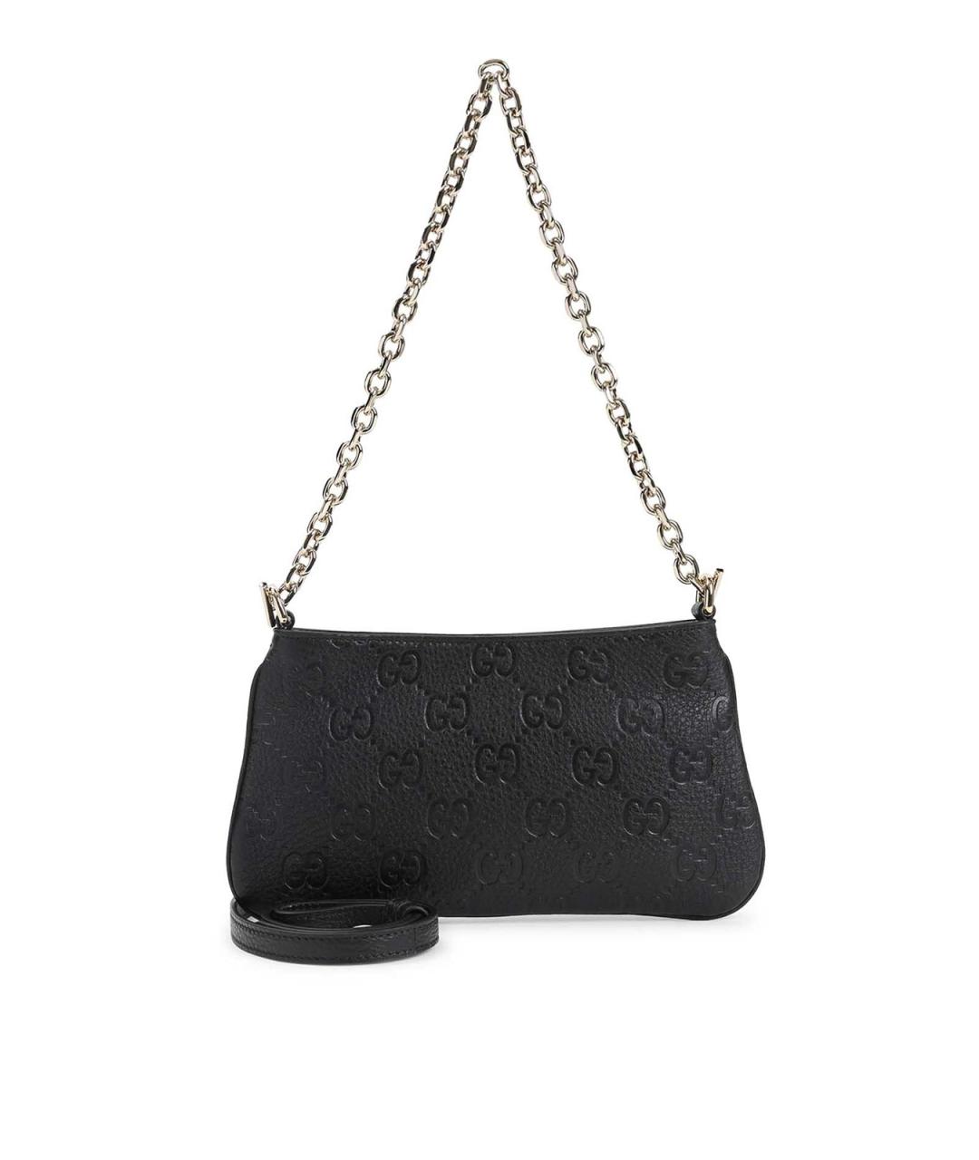 GUCCI Черная кожаная сумка через плечо, фото 1