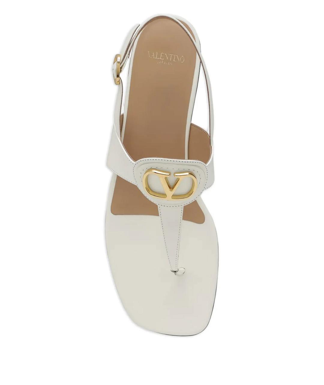 VALENTINO Белые кожаные сандалии, фото 4