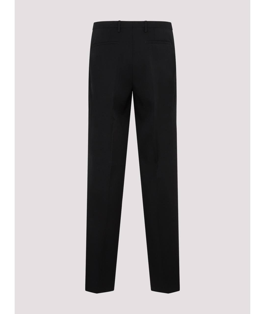 LANVIN Черные шерстяные повседневные брюки, фото 2