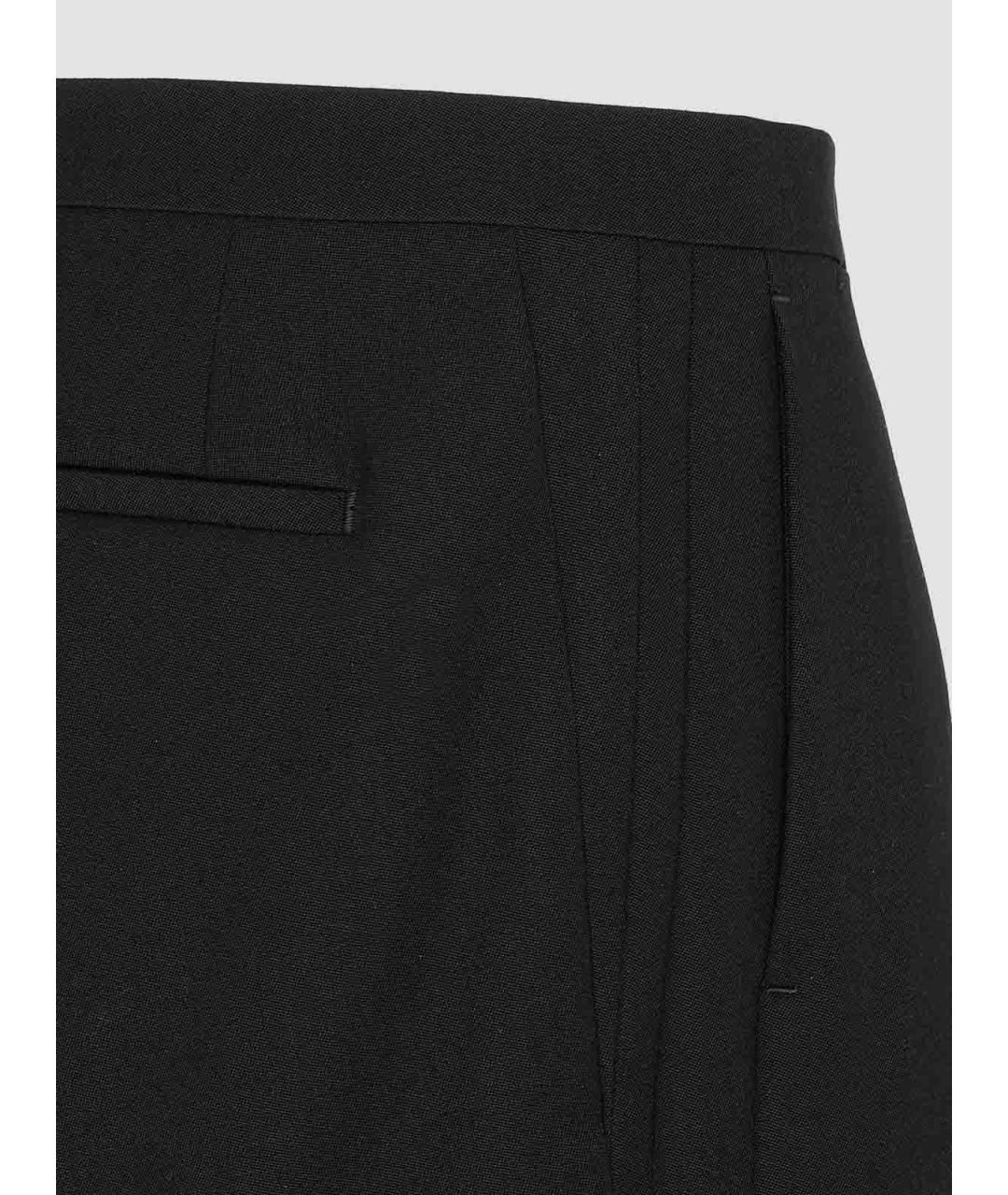 LANVIN Черные шерстяные повседневные брюки, фото 4