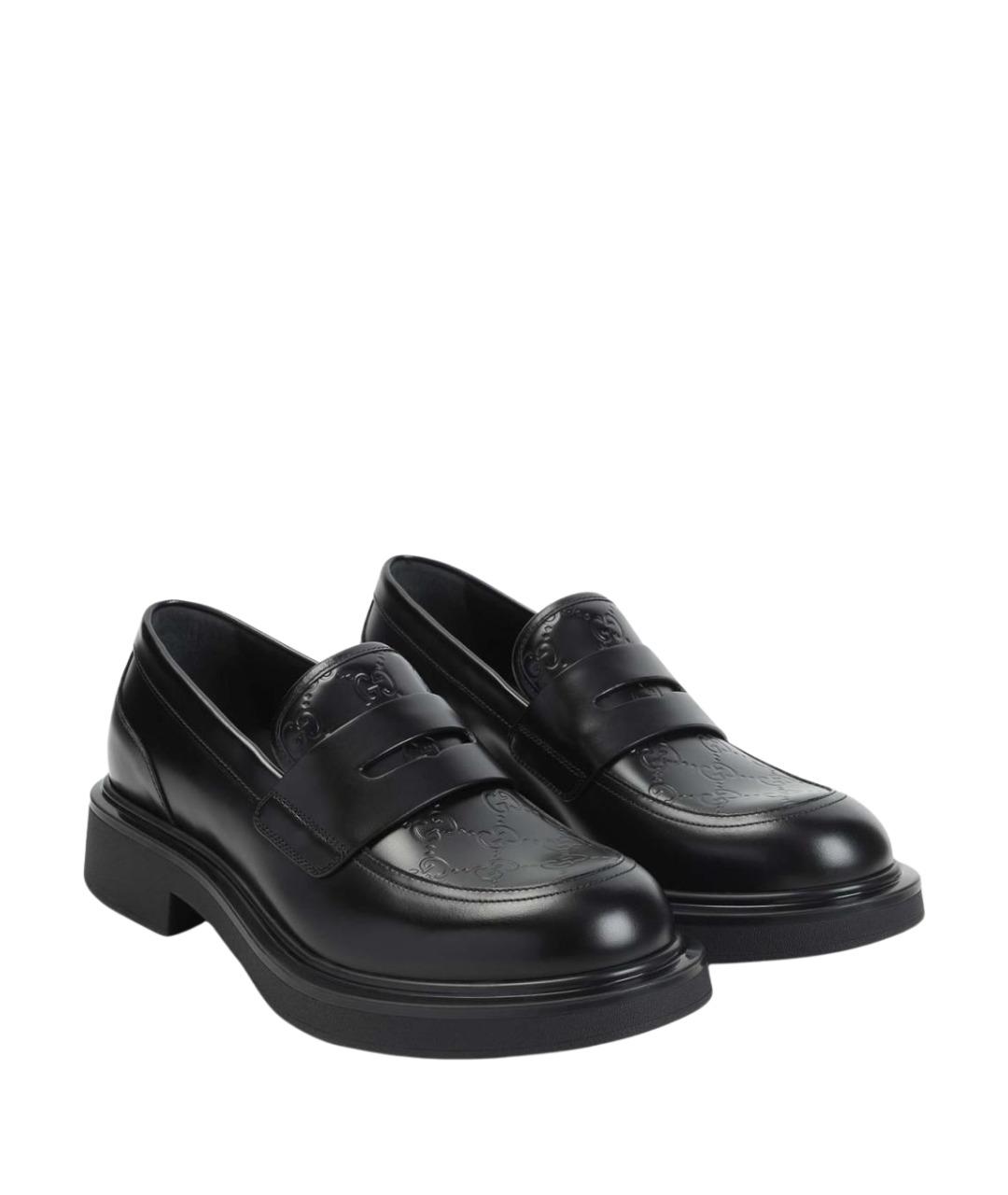GUCCI Черные кожаные лоферы, фото 3