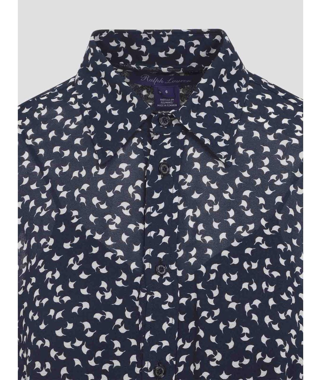 RALPH LAUREN Синее шелковое повседневное платье, фото 3