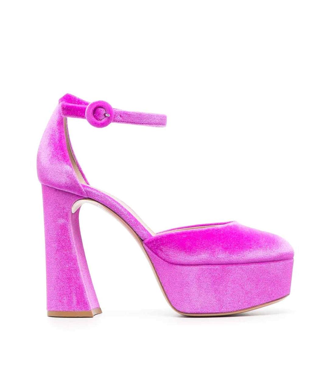 GIANVITO ROSSI Розовые кожаные босоножки, фото 1