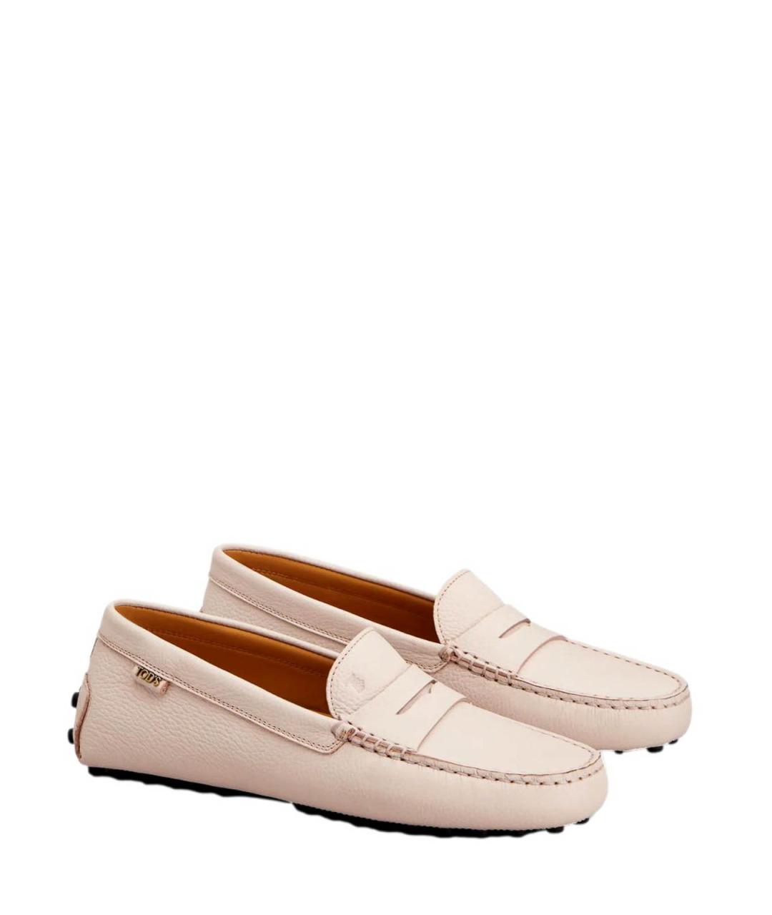 TOD'S Розовые кожаные лоферы, фото 2