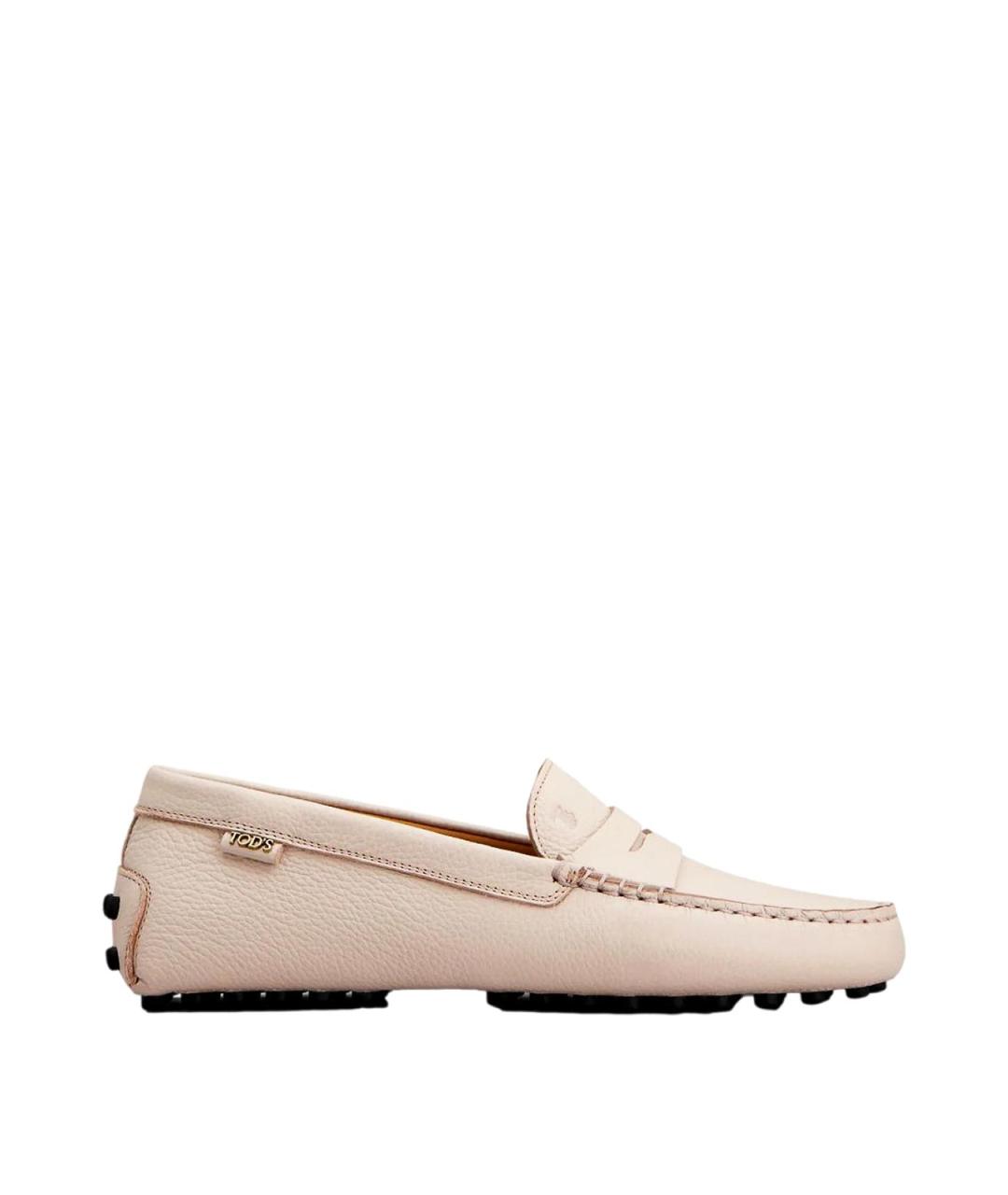 TOD'S Розовые кожаные лоферы, фото 1