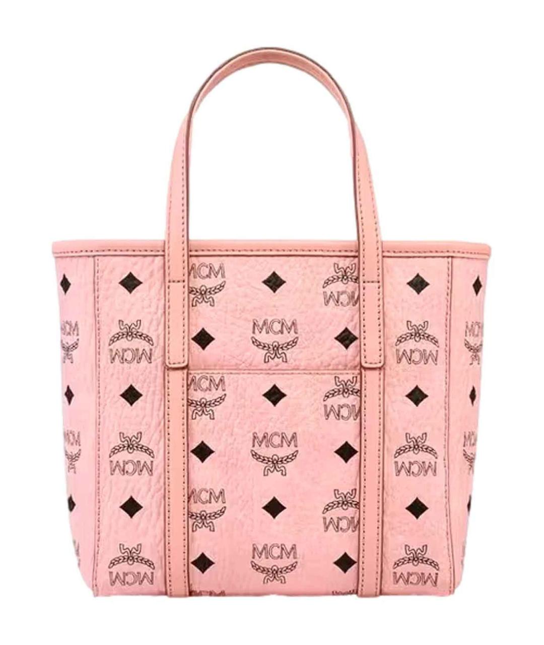 MCM Розовая сумка тоут из искусственной кожи, фото 2