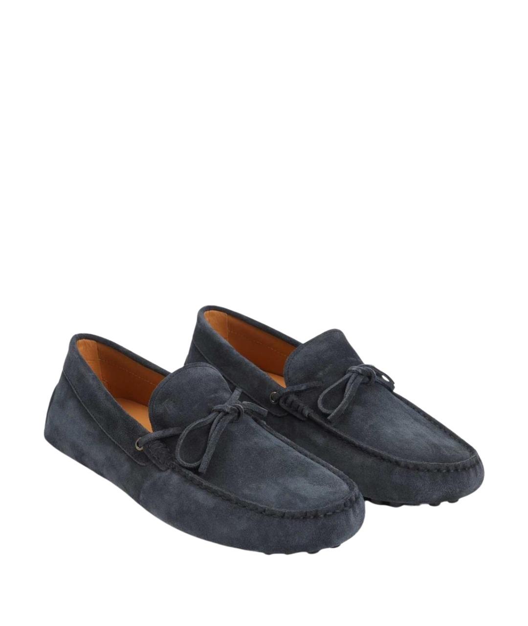 TOD'S Темно-синие замшевые лоферы, фото 3
