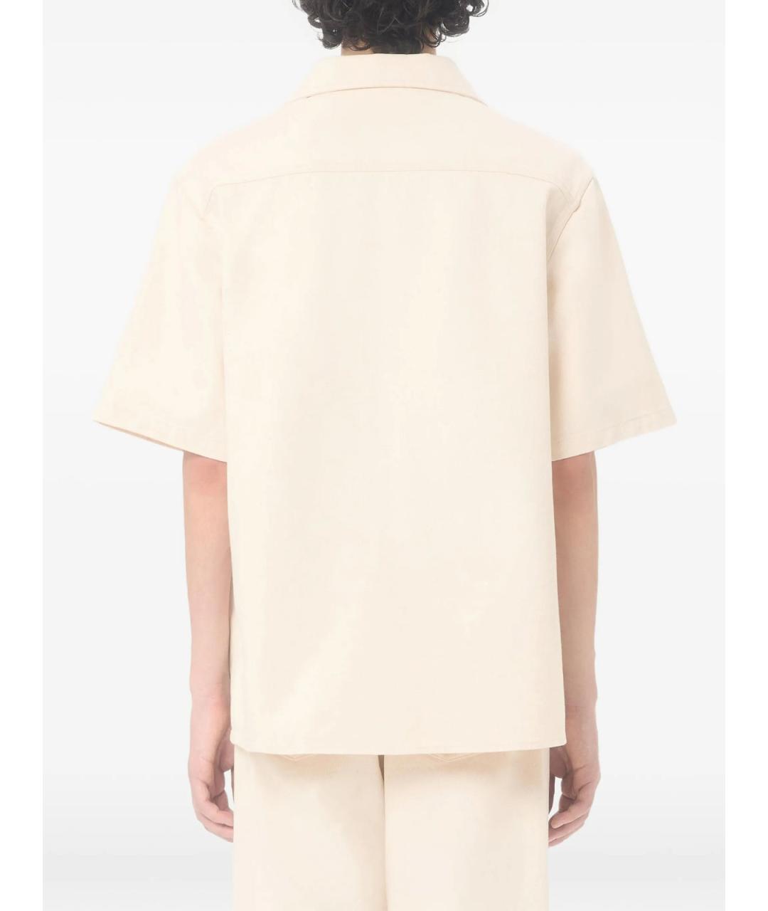 VALENTINO Бежевая хлопковая кэжуал рубашка, фото 4