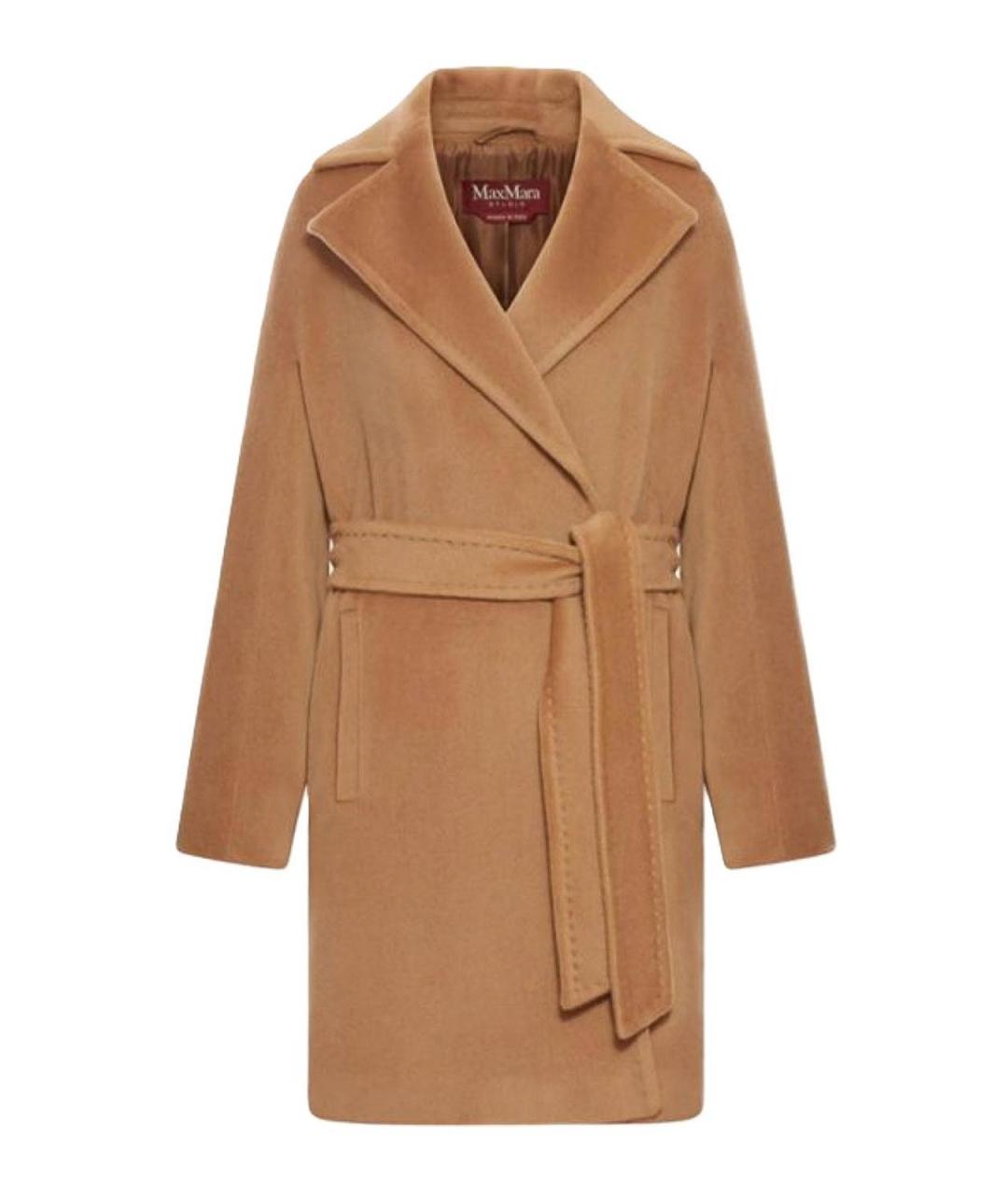 MAX MARA STUDIO Бежевое шерстяное пальто, фото 1