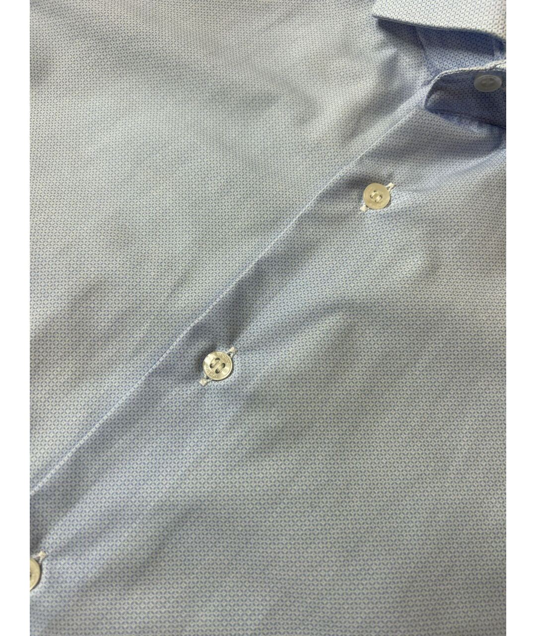 EMANUEL UNGARO Голубая хлопковая классическая рубашка, фото 3