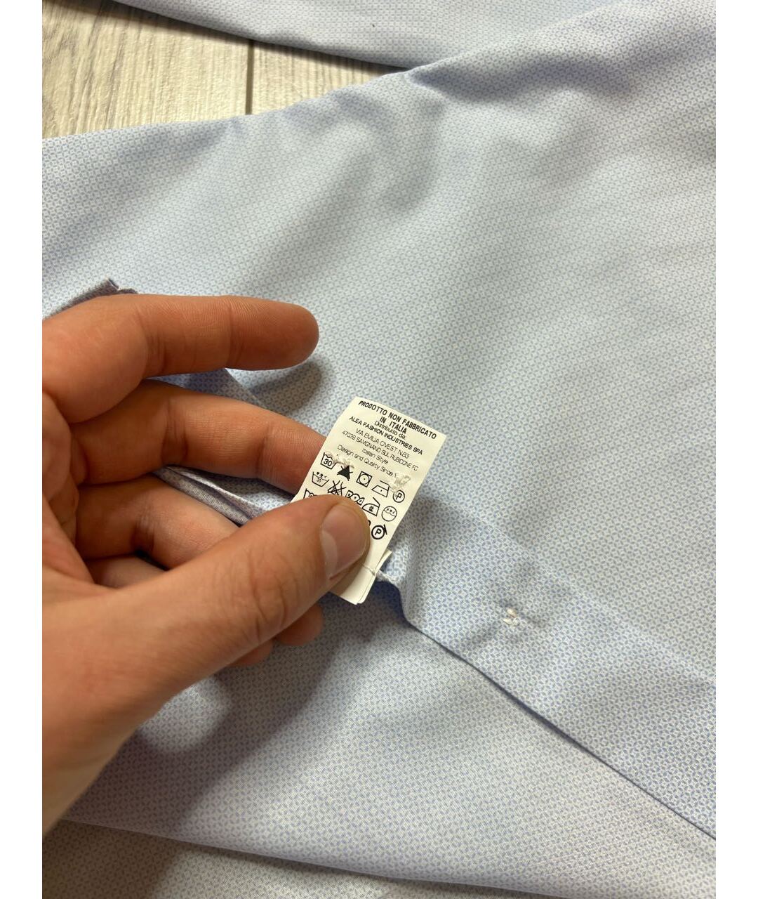 EMANUEL UNGARO Голубая хлопковая классическая рубашка, фото 8