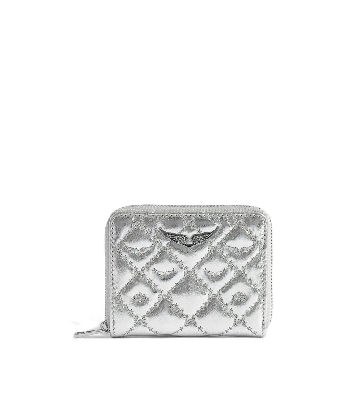 ZADIG & VOLTAIRE Серебряный кожаный кошелек, фото 1