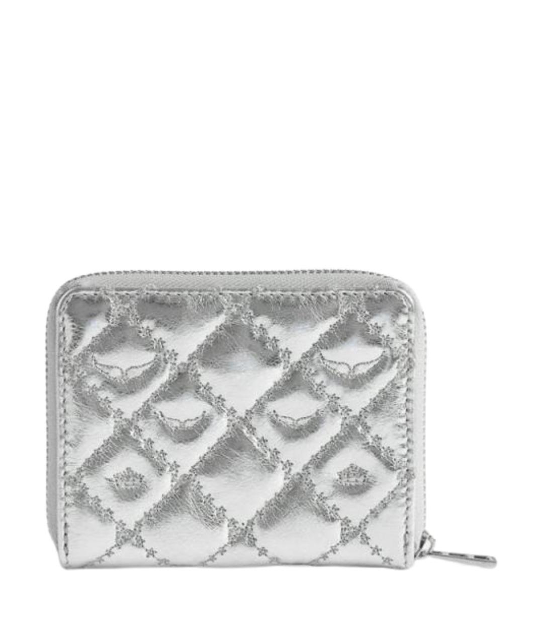 ZADIG & VOLTAIRE Серебряный кожаный кошелек, фото 2