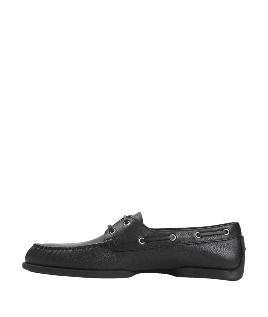 JIL SANDER Черные кожаные лоферы, фото 2