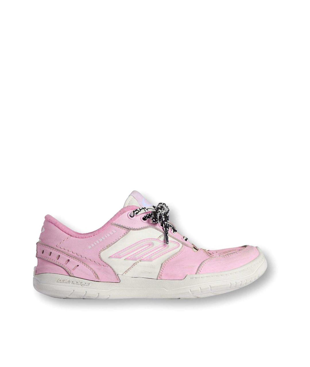 BALENCIAGA Розовые кожаные кроссовки, фото 1