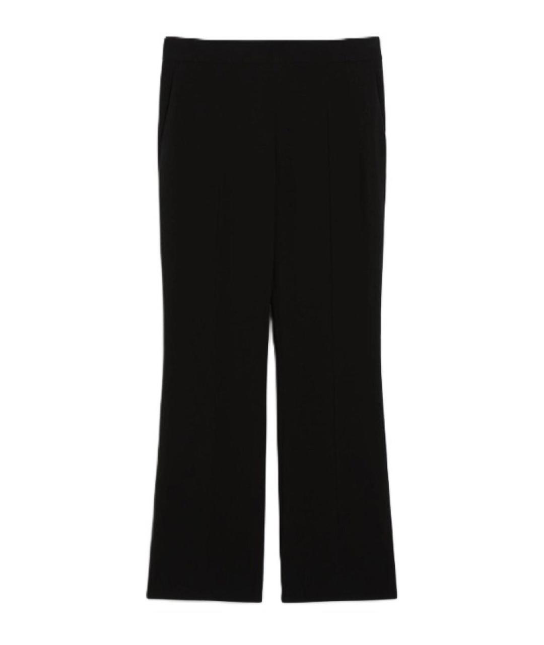 MAX MARA STUDIO Черные шерстяные брюки широкие, фото 1
