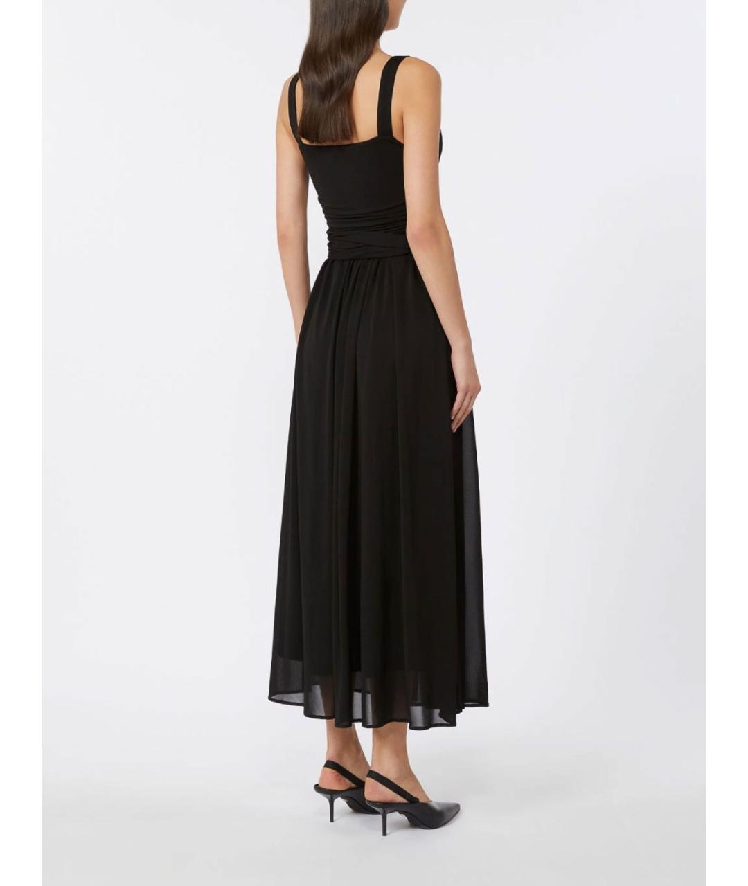 MAX MARA STUDIO Черное вискозное вечернее платье, фото 4
