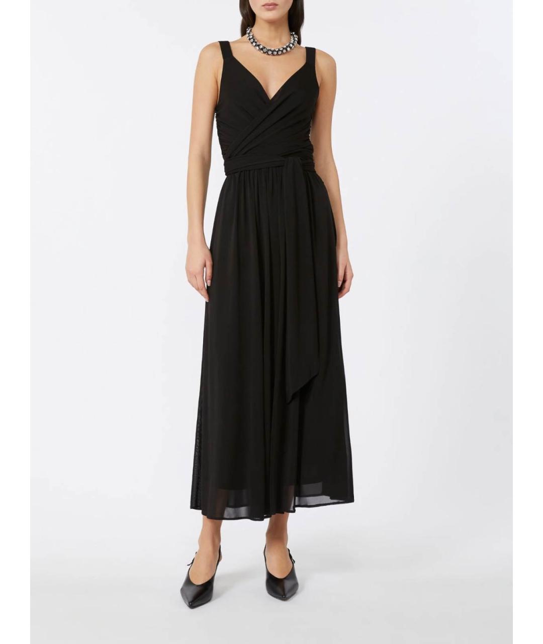 MAX MARA STUDIO Черное вискозное вечернее платье, фото 2