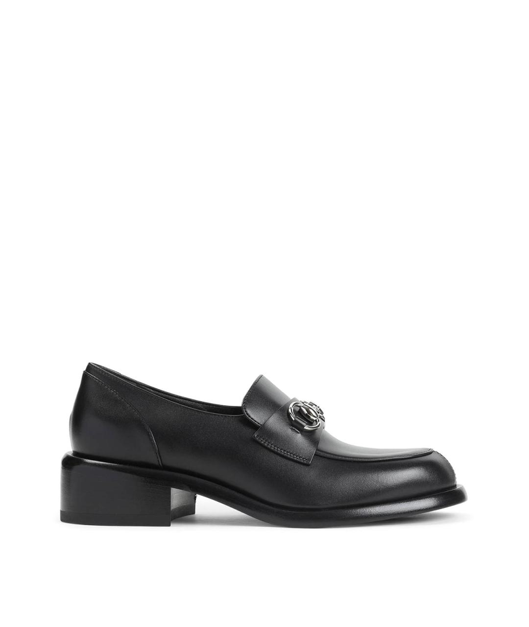 GUCCI Черные кожаные лоферы, фото 1