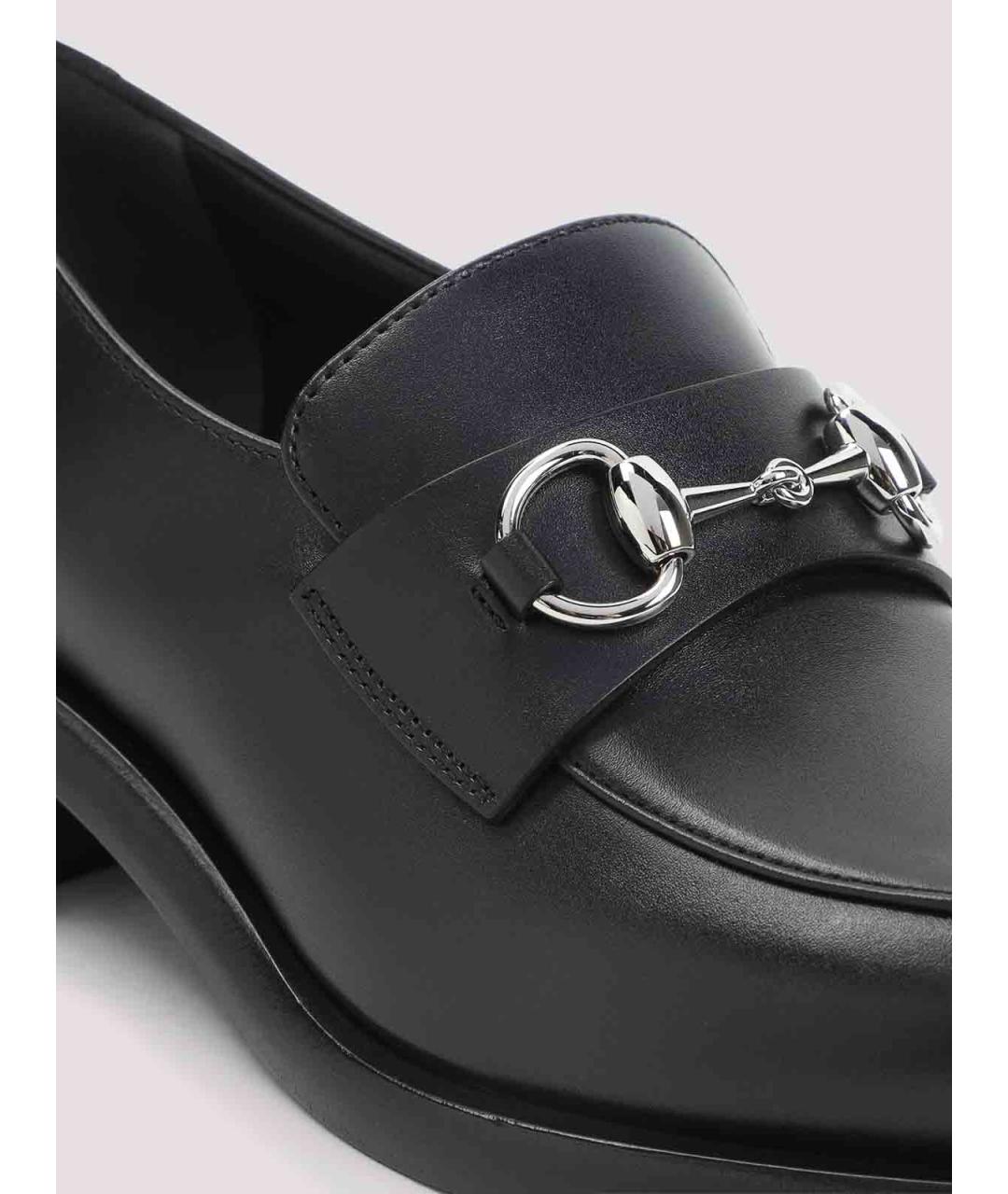 GUCCI Черные кожаные лоферы, фото 4