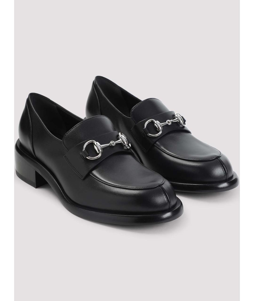 GUCCI Черные кожаные лоферы, фото 3