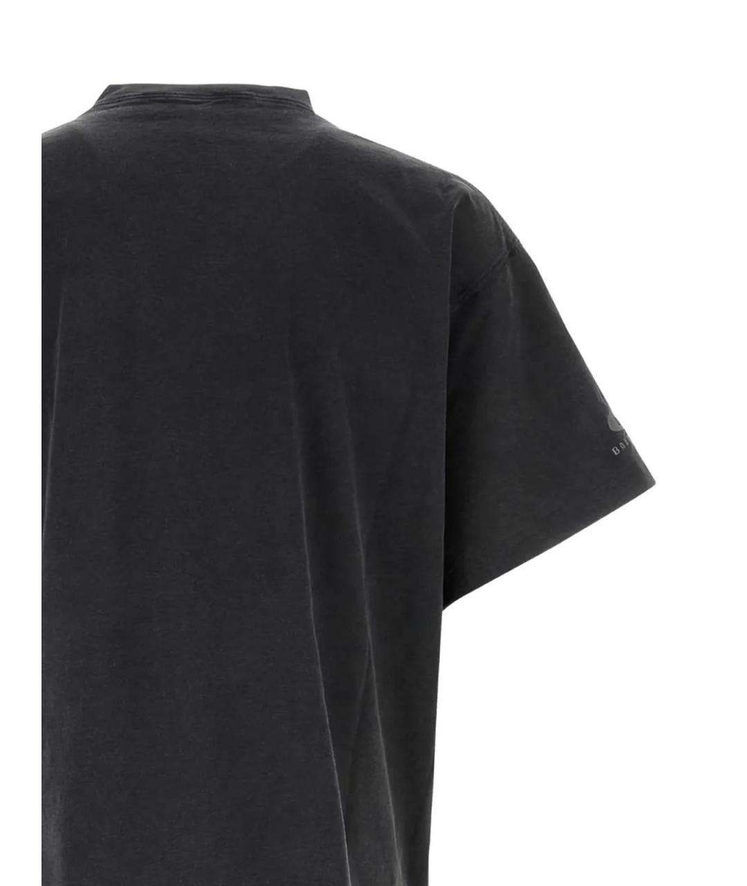 BALENCIAGA Серая хлопковая футболка, фото 3