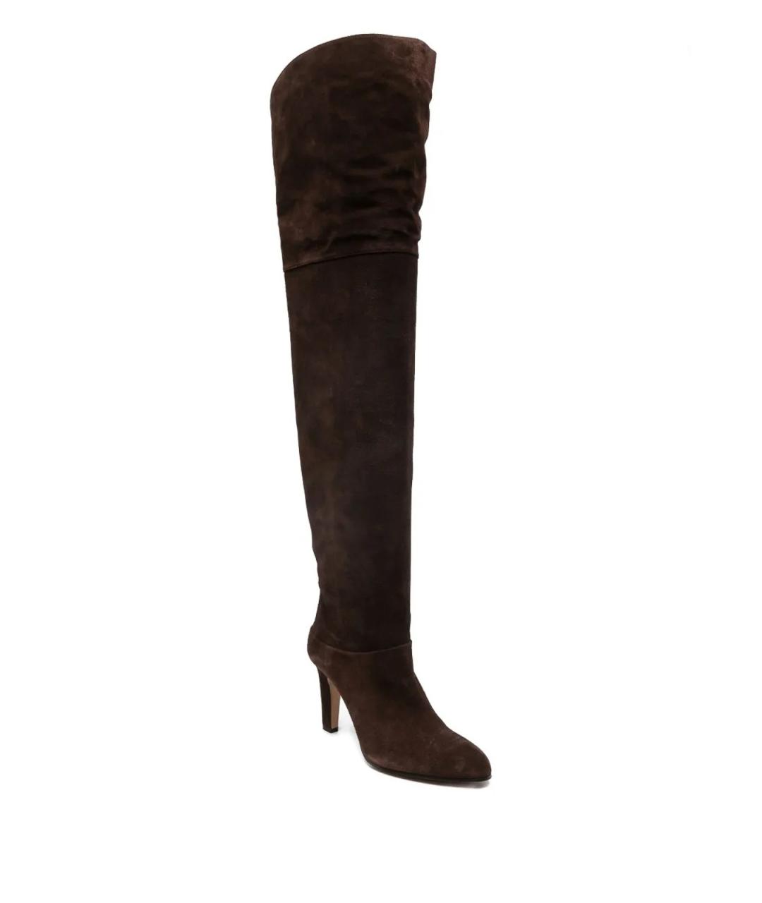 CHLOE Коричневые замшевые сапоги, фото 2