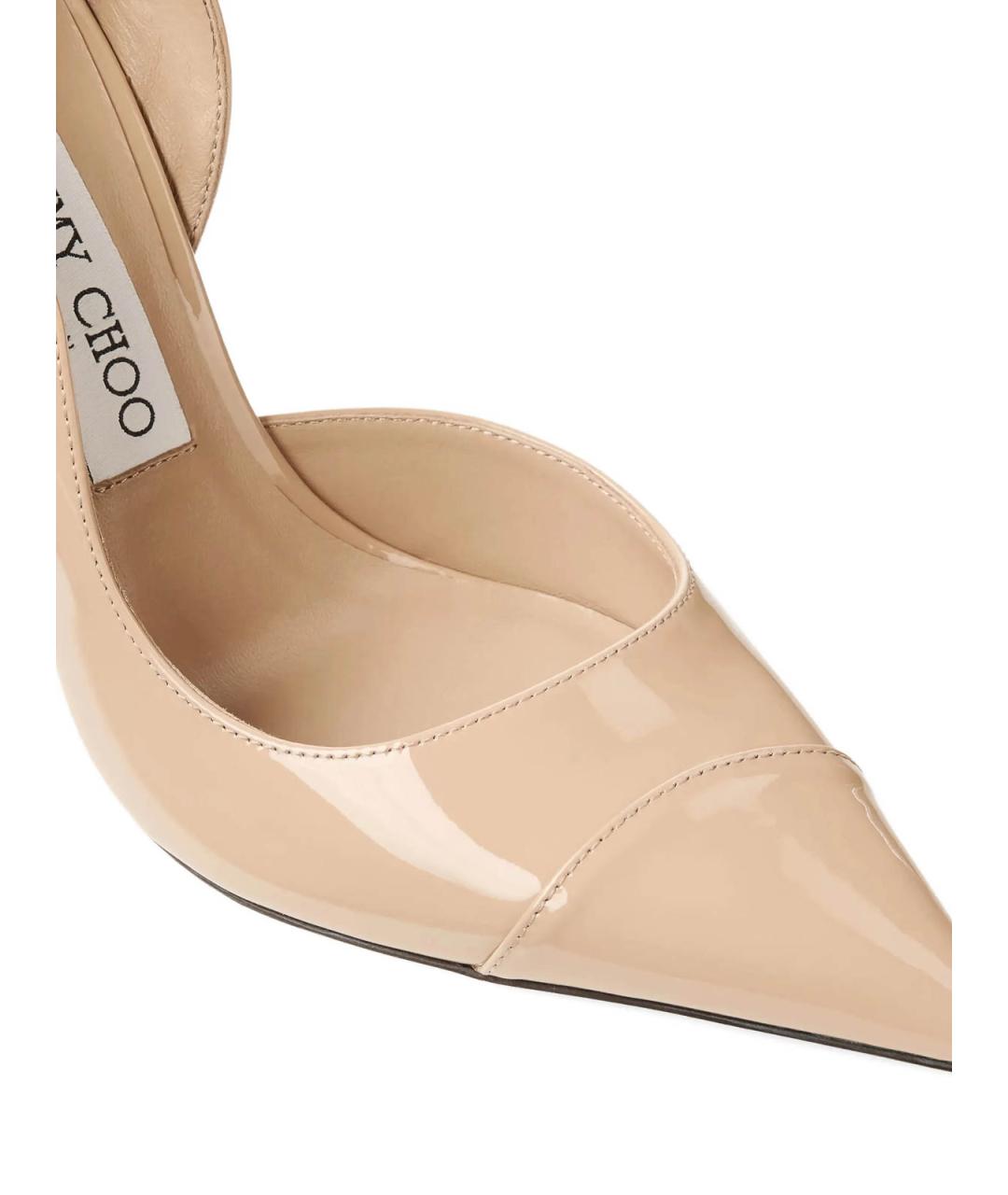 JIMMY CHOO Бежевые кожаные туфли, фото 4
