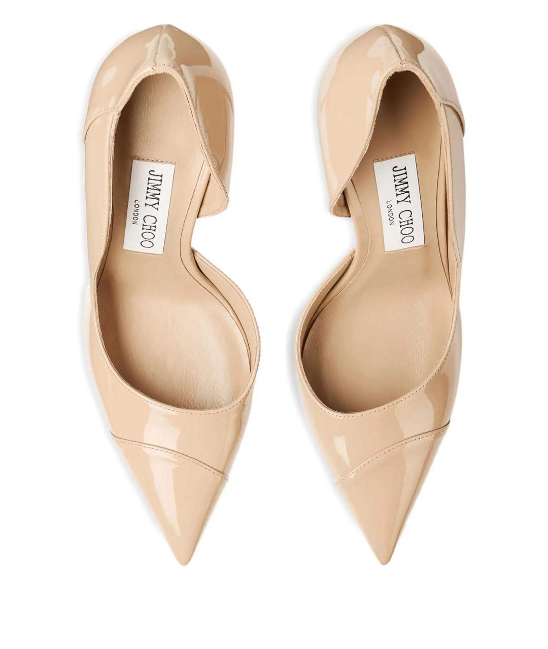 JIMMY CHOO Бежевые кожаные туфли, фото 3