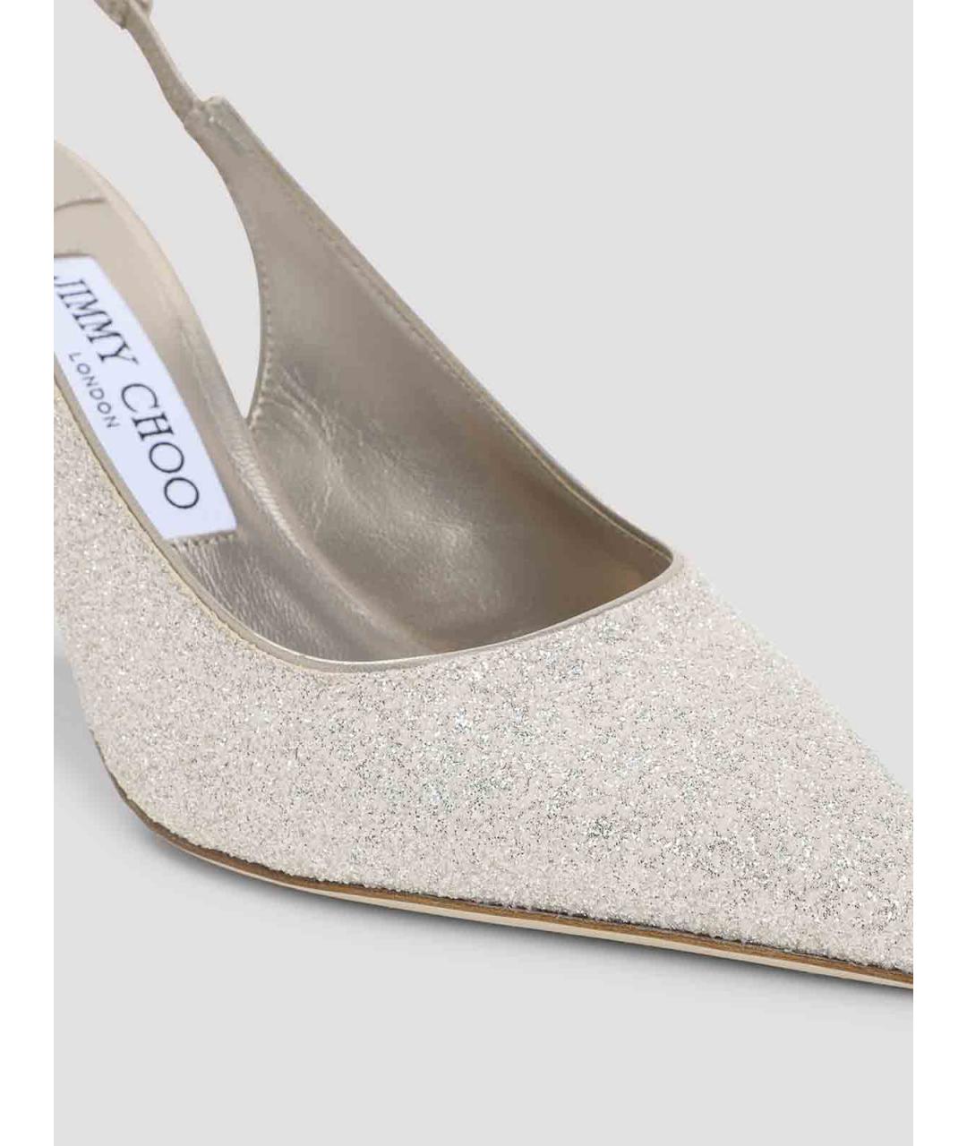 JIMMY CHOO Золотые кожаные туфли, фото 4
