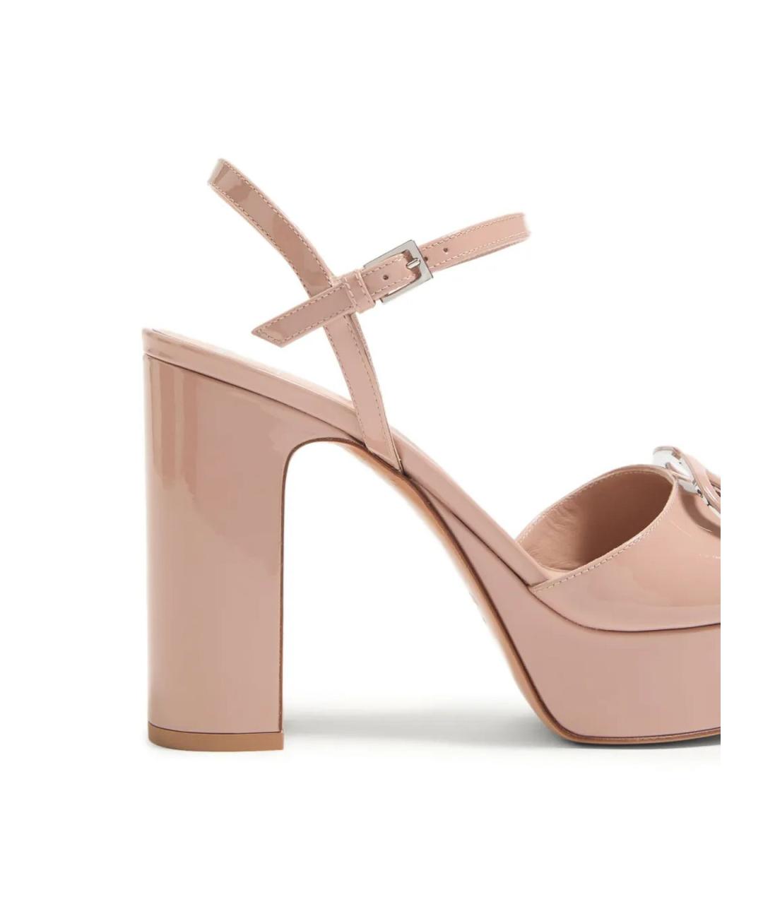 VALENTINO Розовые кожаные босоножки, фото 6