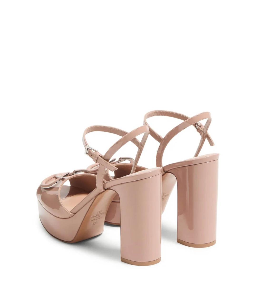 VALENTINO Розовые кожаные босоножки, фото 3