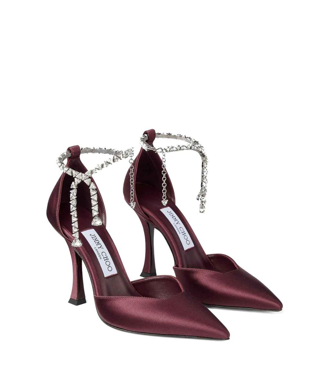 JIMMY CHOO Красные текстильные босоножки, фото 2