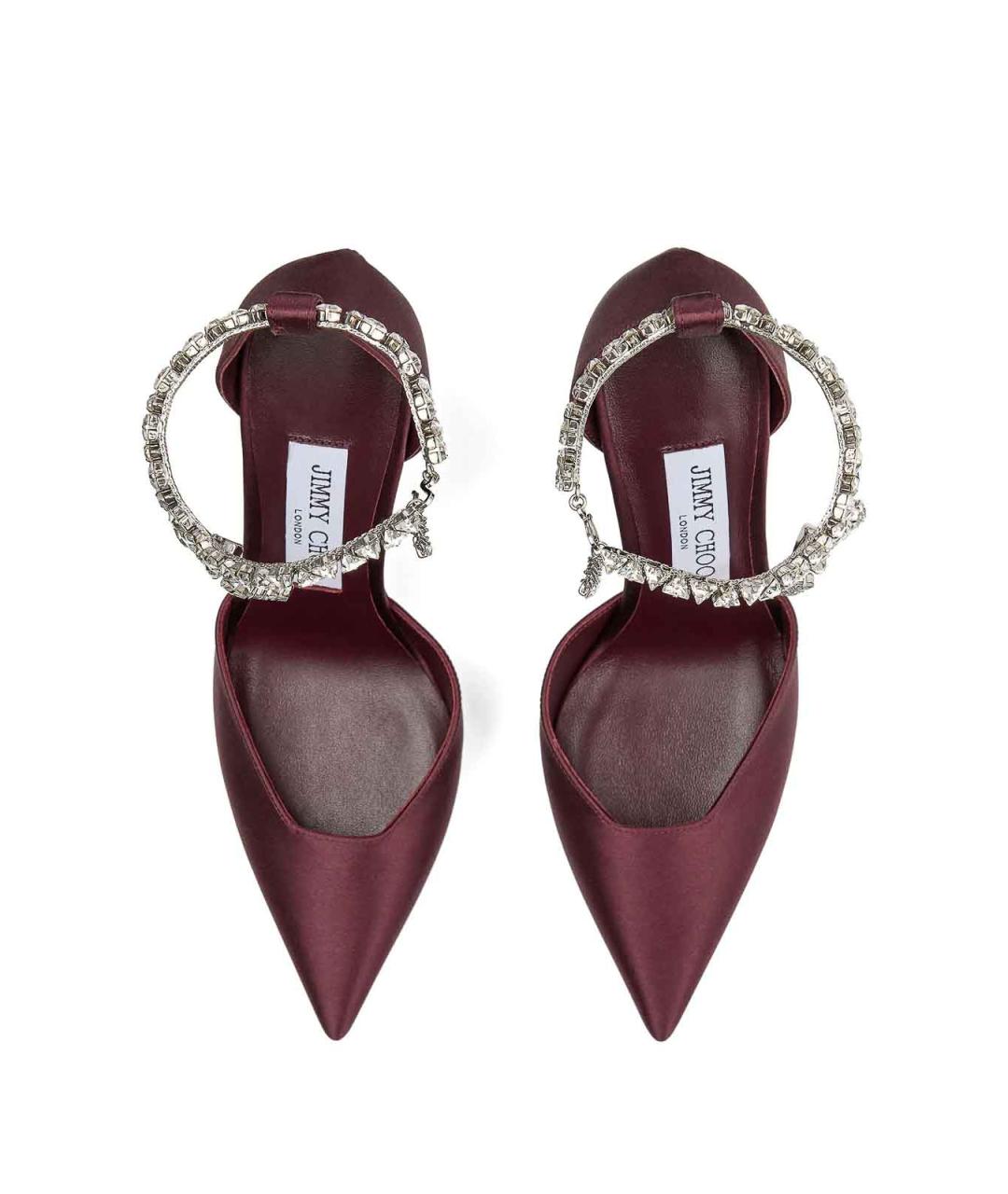 JIMMY CHOO Красные текстильные босоножки, фото 3