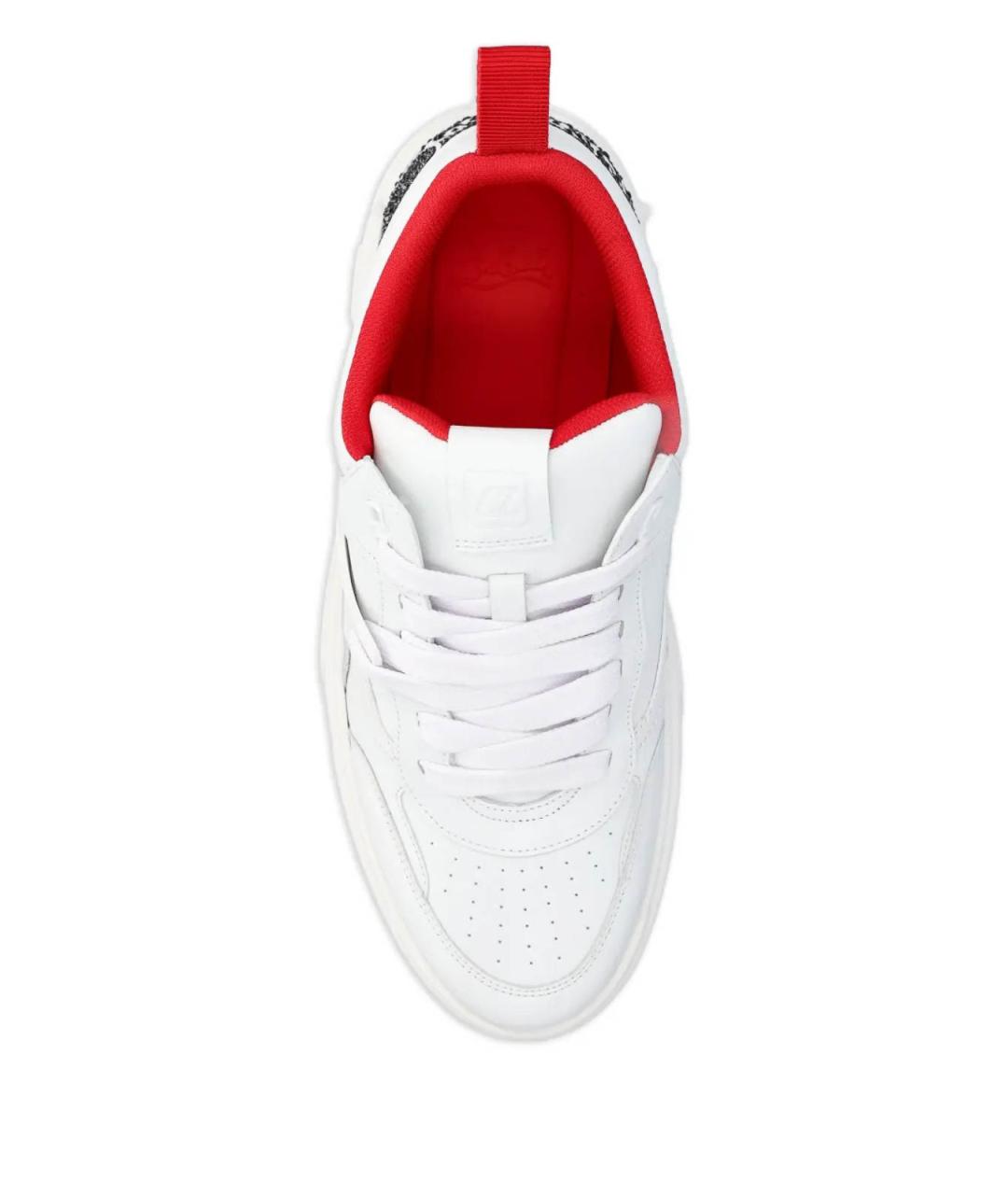 CHRISTIAN LOUBOUTIN Белые резиновые низкие кроссовки / кеды, фото 3