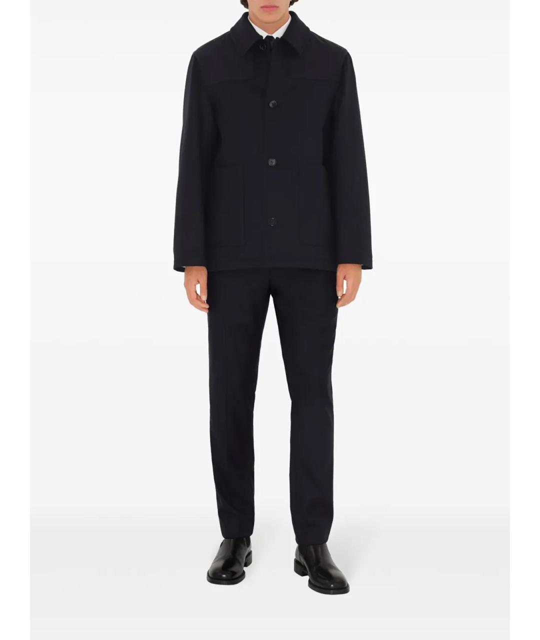 BURBERRY Черная шерстяная куртка, фото 2