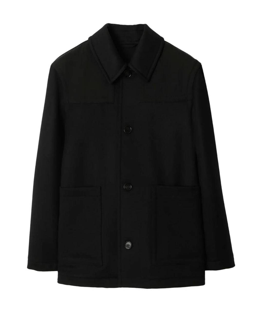BURBERRY Черная шерстяная куртка, фото 1
