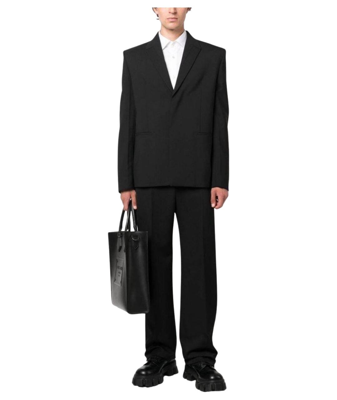 ALEXANDER MCQUEEN Черные шерстяные повседневные брюки, фото 2