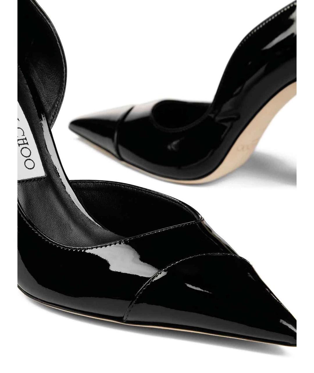 JIMMY CHOO Черные туфли из лакированной кожи, фото 4