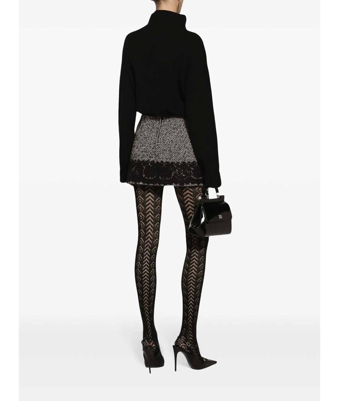 DOLCE&GABBANA Мульти шерстяная юбка мини, фото 4