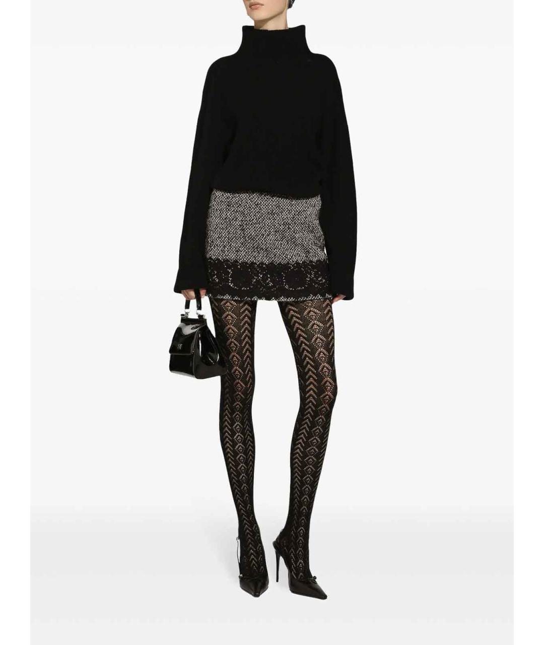 DOLCE&GABBANA Мульти шерстяная юбка мини, фото 2