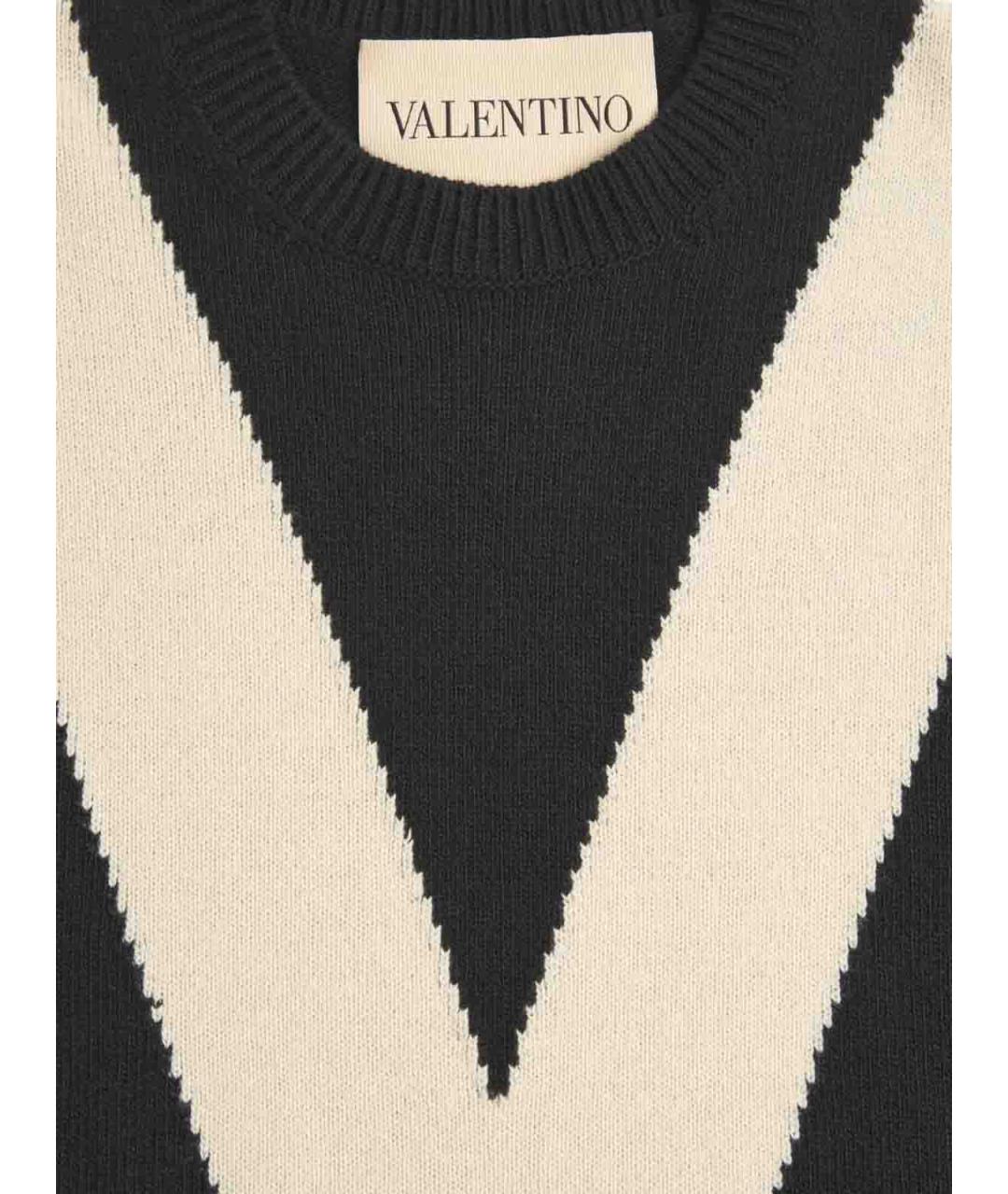 VALENTINO Черный шерстяной джемпер / свитер, фото 5