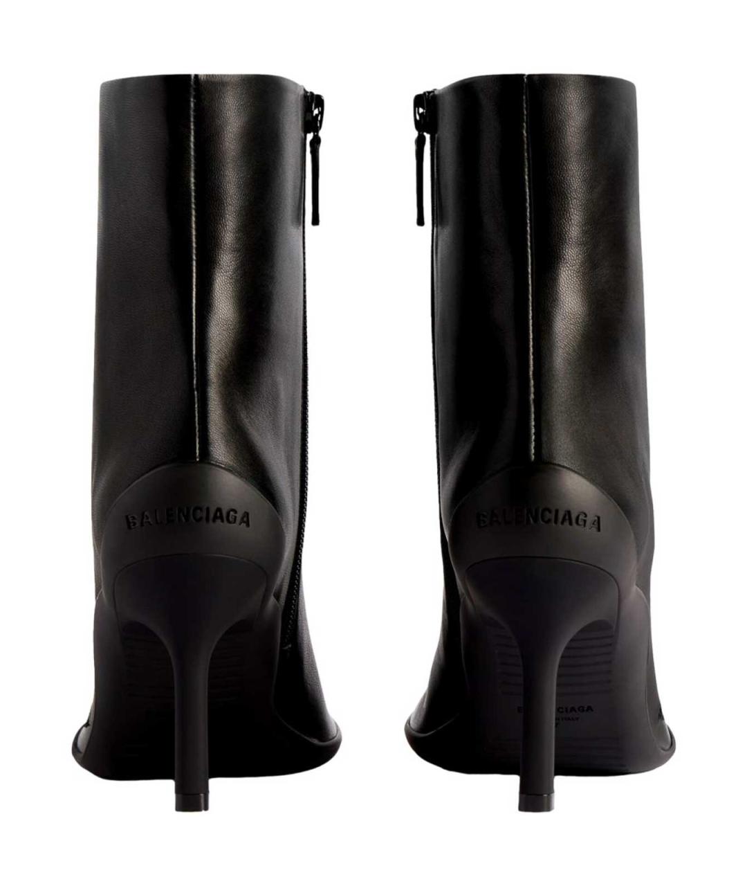 BALENCIAGA Черные кожаные ботильоны, фото 5