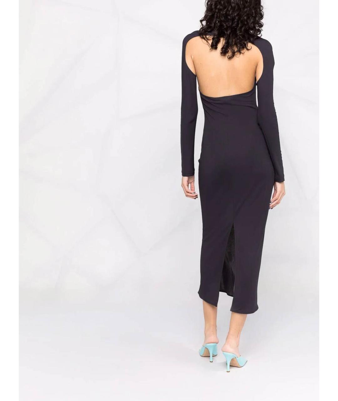 JACQUEMUS Темно-синее коктейльное платье, фото 3
