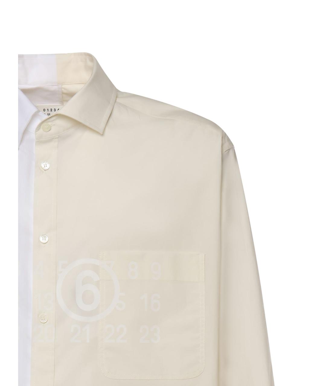 MM6 MAISON MARGIELA Белая хлопковая классическая рубашка, фото 2