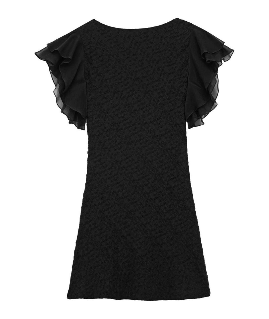 SAINT LAURENT Черное хлопковое повседневное платье, фото 2