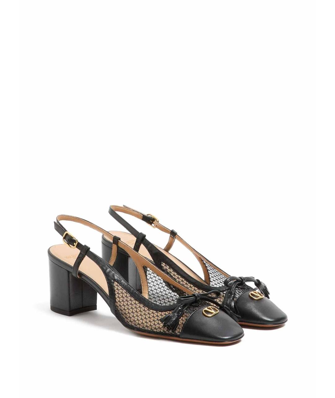 VALENTINO Черные текстильные туфли, фото 2